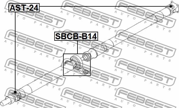 Febest SBCB-B14 - Piekare, Kardānvārpsta ps1.lv