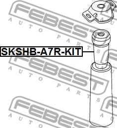 Febest SKSHB-A7R-KIT - Putekļu aizsargkomplekts, Amortizators ps1.lv