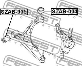 Febest SZAB-034 - Piekare, Šķērssvira ps1.lv