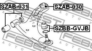 Febest SZAB-031 - Piekare, Šķērssvira ps1.lv