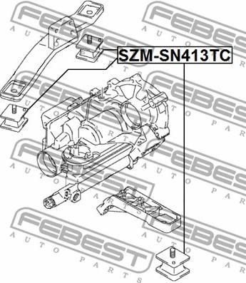 Febest SZM-SN413TC - Piekare, Sadales kārba ps1.lv