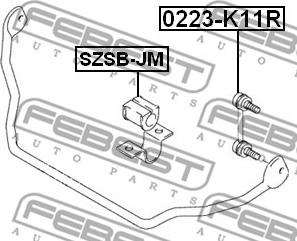 Febest SZSB-JM - Bukse, Stabilizators ps1.lv