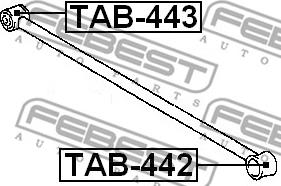 Febest TAB-443 - Piekare, Šķērssvira ps1.lv