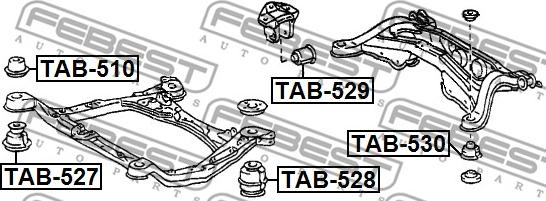 Febest TAB-527 - Piekare, Tilta sija ps1.lv