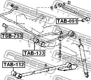 Febest TAB-091 - Piekare, Šķērssvira ps1.lv