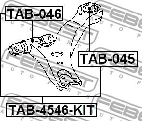 Febest TAB-046 - Piekare, Šķērssvira ps1.lv