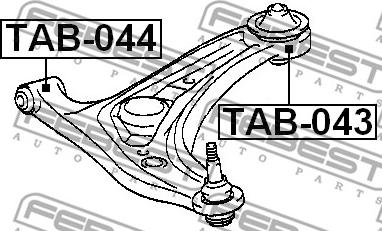 Febest TAB-043 - Piekare, Šķērssvira ps1.lv