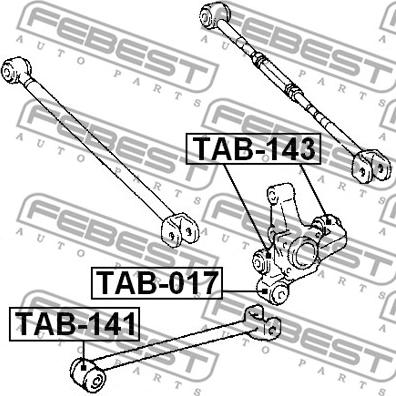 Febest TAB-143 - Piekare, Šķērssvira ps1.lv