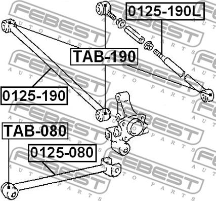 Febest TAB-080 - Piekare, Šķērssvira ps1.lv