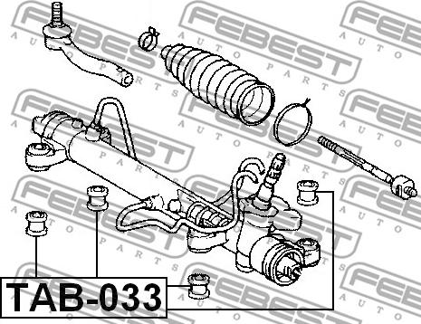 Febest TAB-033 - Piekare, Stūres iekārta ps1.lv