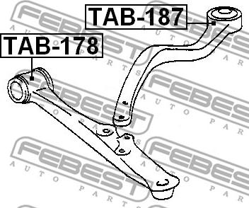 Febest TAB-187 - Piekare, Šķērssvira ps1.lv