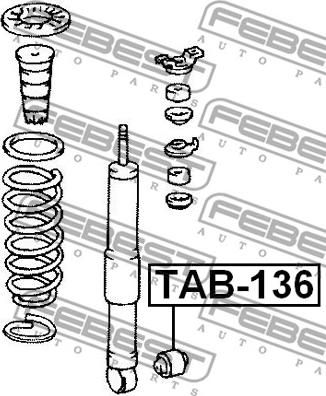 Febest TAB-136 - Bukse, amortizators ps1.lv