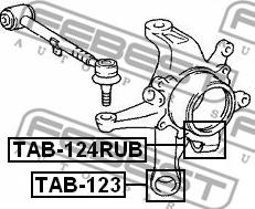 Febest TAB-124RUB - Piekare, Šķērssvira ps1.lv