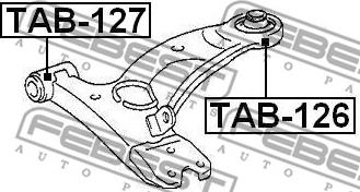 Febest TAB-126 - Piekare, Šķērssvira ps1.lv