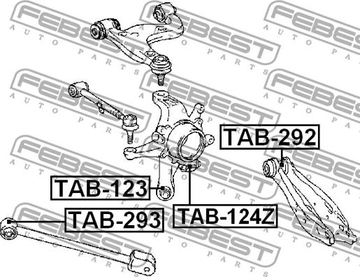 Febest TAB-123 - Piekare, Šķērssvira ps1.lv