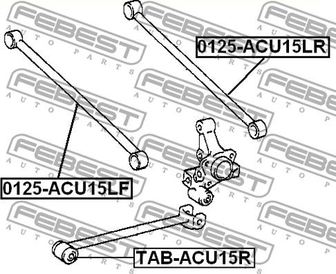 Febest TAB-ACU15R - Piekare, Šķērssvira ps1.lv