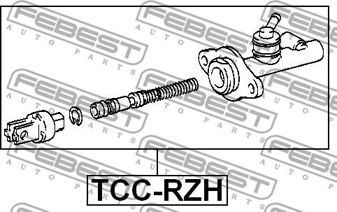 Febest TCC-RZH - Galvenais cilindrs, Sajūgs ps1.lv