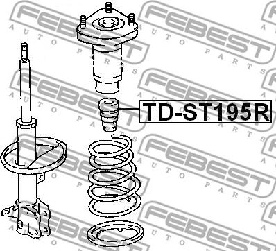 Febest TD-ST195R - Gājiena ierobežotājs, Atsperojums ps1.lv