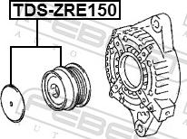 Febest TDS-ZRE150 - Piedziņas skriemelis, Ģenerators ps1.lv