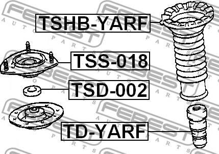 Febest TSS-018 - Amortizatora statnes balsts ps1.lv