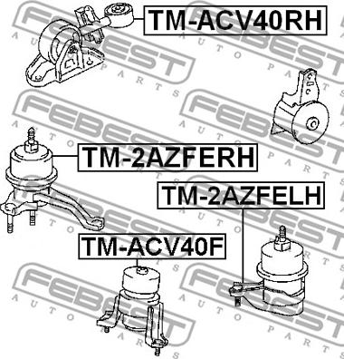 Febest TM-2AZFELH - Piekare, Dzinējs ps1.lv