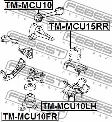 Febest TM-MCU10LH - Piekare, Dzinējs ps1.lv