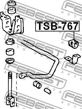 Febest TSB-767 - Bukse, Stabilizators ps1.lv