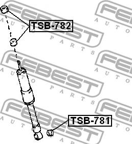 Febest TSB-782 - Distanccaurule, Amortizators ps1.lv