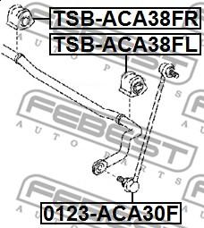 Febest TSB-ACA38FL - Bukse, Stabilizators ps1.lv