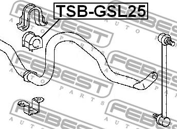 Febest TSB-GSL25 - Bukse, Stabilizators ps1.lv