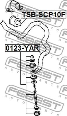 Febest TSB-SCP10F - Bukse, Stabilizators ps1.lv