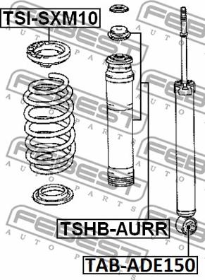 Febest TSHB-AURR - Putekļu aizsargkomplekts, Amortizators ps1.lv