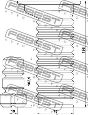 Febest TSHB-NLP10F-KIT - Putekļu aizsargkomplekts, Amortizators ps1.lv