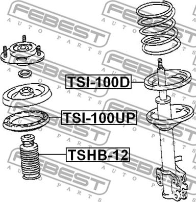 Febest TSI-100UP - Atsperes atbalstplāksne ps1.lv