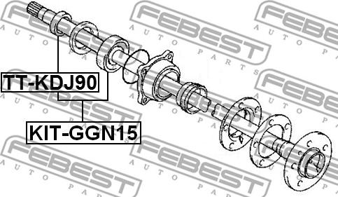 Febest TT-KDJ90 - Rotējošs gredzens, Riteņa rumba ps1.lv