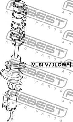 Febest VLSI-V70LOWF - Amortizatora statnes balsts ps1.lv