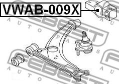 Febest VWAB-009X - Piekare, Šķērssvira ps1.lv