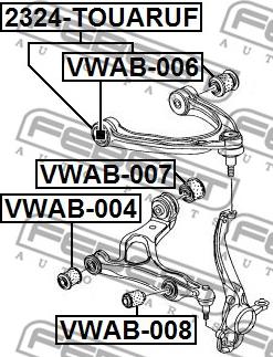 Febest VWAB-008 - Piekare, Šķērssvira ps1.lv