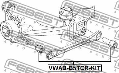 Febest VWAB-B5TCR-KIT - Remkomplekts, Neatk. balstiekārtas šķērssvira ps1.lv