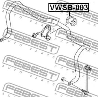 Febest VWSB-003 - Bukse, Stabilizators ps1.lv