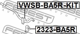 Febest VWSB-BA5R-KIT - Remkomplekts, Stabilizatora bukse ps1.lv