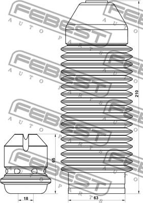 Febest VWSHB-GIVF-KIT - Putekļu aizsargkomplekts, Amortizators ps1.lv