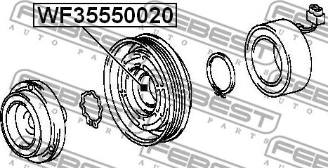 Febest WF35550020 - Gultnis, Kompresora vārpsta ps1.lv