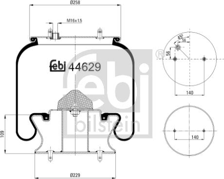 Febi Bilstein 44629 - Pneimoatsperes spilvens, Pneimopiekare ps1.lv