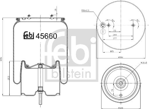 Febi Bilstein 45660 - Pneimoatsperes spilvens, Pneimopiekare ps1.lv