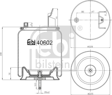 Febi Bilstein 40602 - Pneimoatsperes spilvens, Pneimopiekare ps1.lv