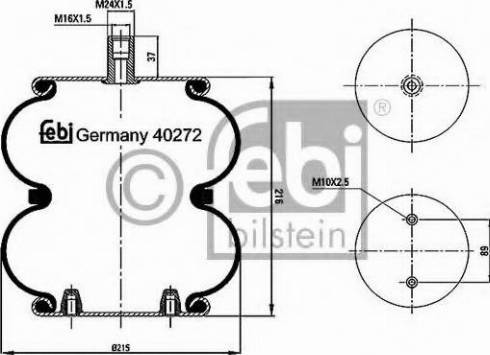 Febi Bilstein 40272 - Pneimoatsperes spilvens, Pneimopiekare ps1.lv