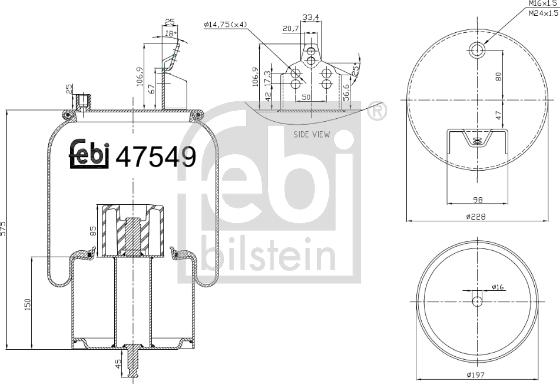 Febi Bilstein 47549 - Pneimoatsperes spilvens, Pneimopiekare ps1.lv