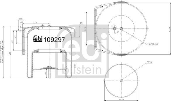 Febi Bilstein 109297 - Pneimoatsperes spilvens, Pneimopiekare ps1.lv