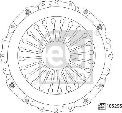 Febi Bilstein 105255 - Sajūga piespiedējdisks ps1.lv